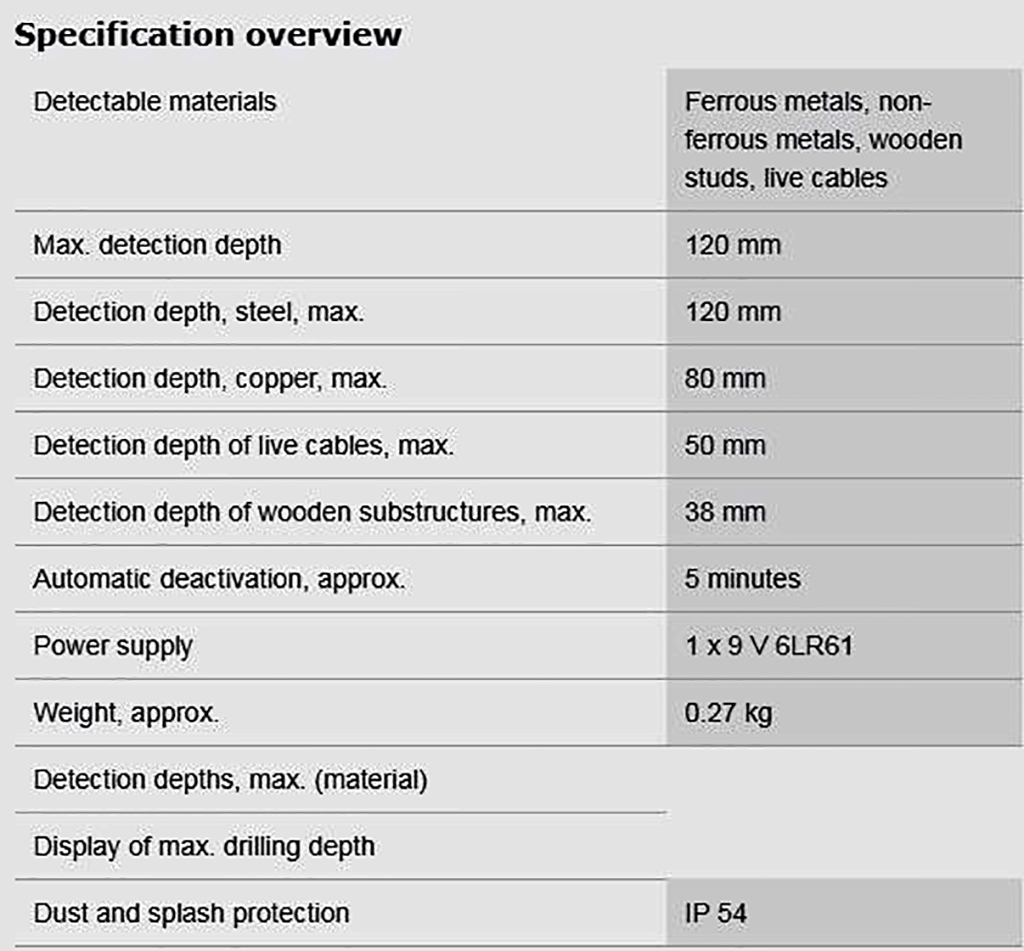 Description photo 2 of BOSCH GMS 120 DETECTOR<br>BOSCH GMS 120 ម៉ាស៊ីនរាវរក