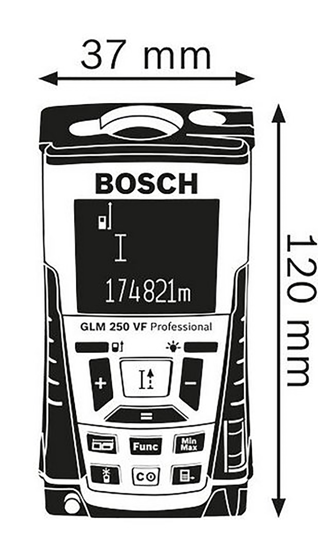 Description photo 1 of BOSCH GLM 250 VF LASER RANGEFINDER 250M<br>BOSCH GLM 250 VF ម៉ាស៊ីនឡាសែវ៉ាស់ចំងាយ 250 ម៉ែត្រ