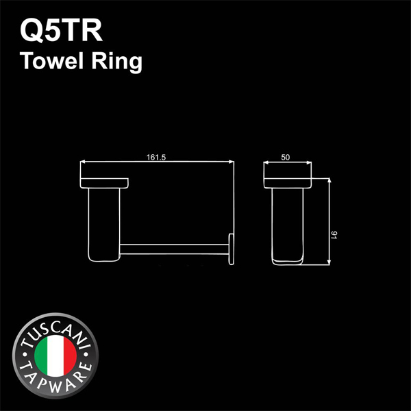 Description photo 1 of TUSCANI Q5TR TOWEL RING CORNER <br> កងព្យួរកន្សែង
