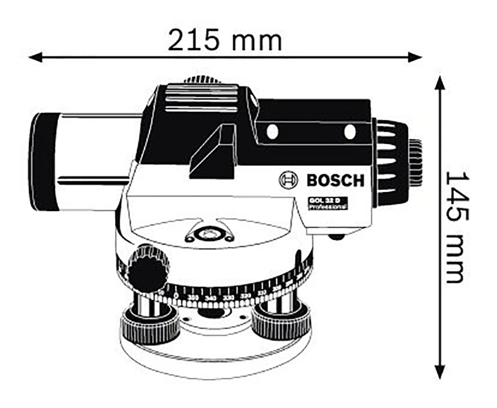 Description photo 1 of BOSCH GOL 32D OPTICAL LEVELLER 120M<br>BOSCH GOL 32D ម៉ាស៊ីនវ៉ាស់កម្រិតអុបទិក (វ៉ាស់នីវ៉ូ) 120 ម៉ែត្រ
