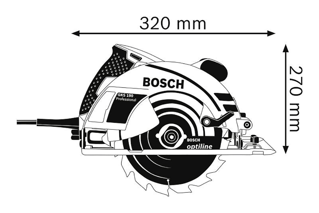 Description photo 1 of BOSCH GKS 190 CIRCULAR SAW 1400W<br>BOSCH GKS 190 ម៉ូទ័រកាត់ឈើ 1400 វ៉ាត់