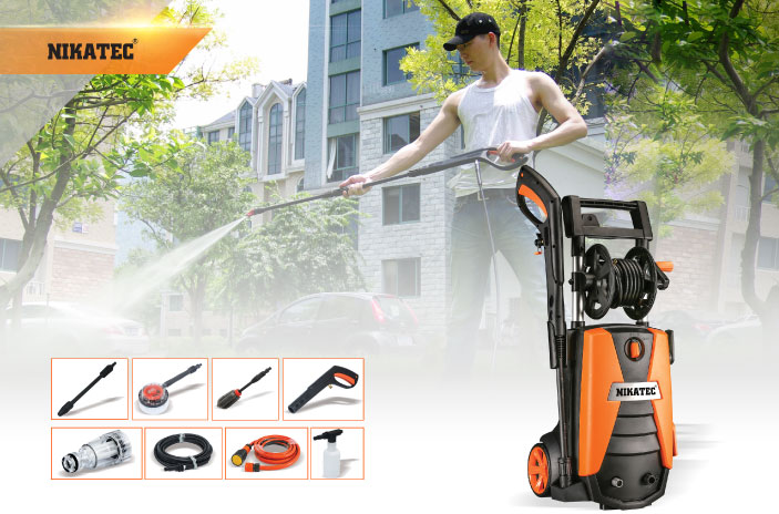 Feature photo 1 of MLE NIKATEC NCHP200A HIGH PRESSURE CLEANER<br>ម៉ាស៊ីនបាញ់លាងសម្អាត